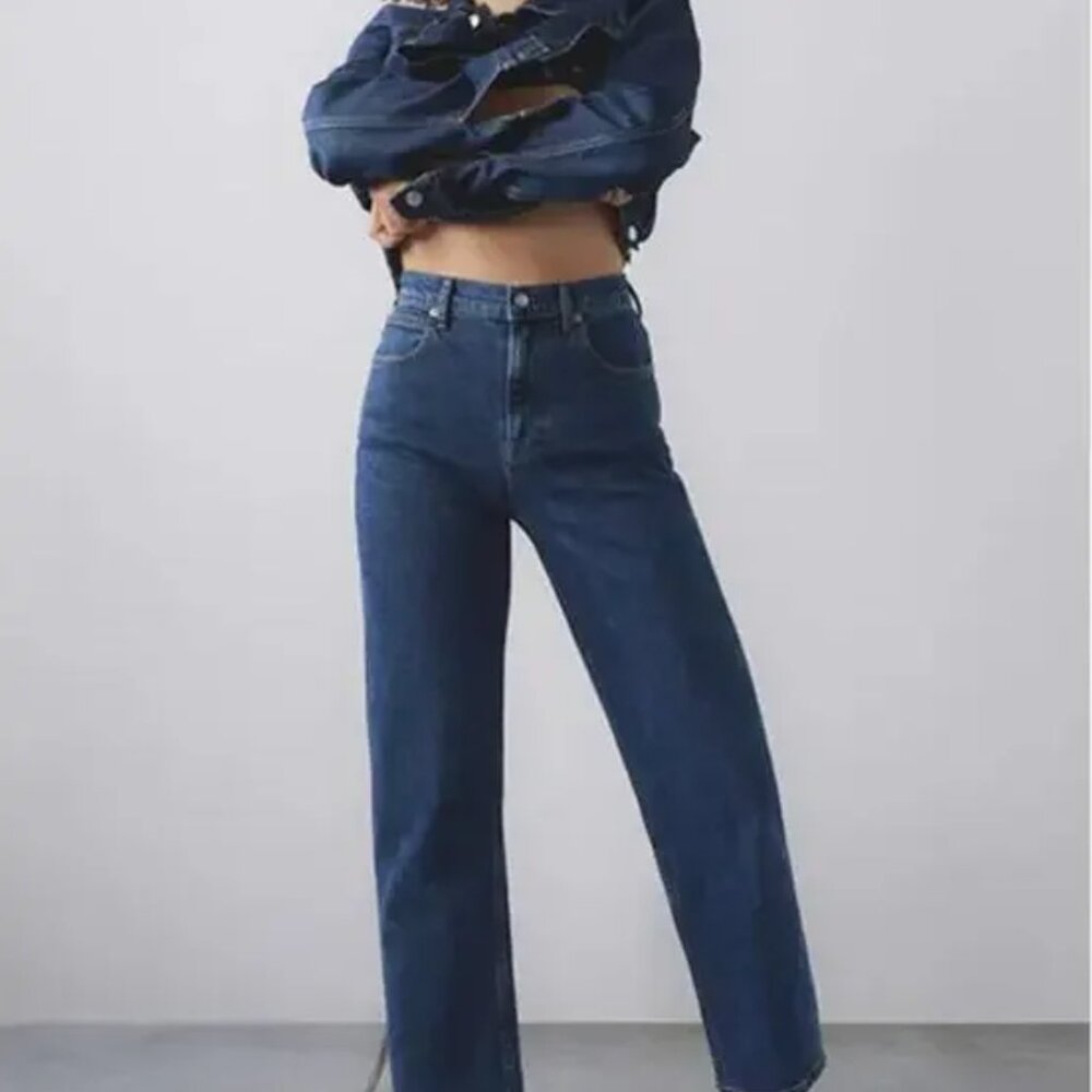 Everlane The Way-High Wide-Leg High-Rise Jeans Organic Cotton Women's Size 31